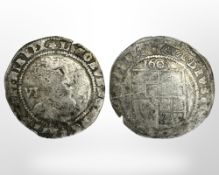 A James I hammered silver sixpence 1605