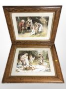 After Fred Morgan : 'Enough and to Spare' and 'For King and Country', a pair of colour lithographs,