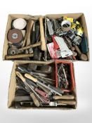 Large quantity of hand tools, joiner's tools,