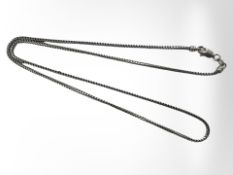 A 9ct white gold herringbone link necklace, length 46cm CONDITION REPORT: 6.