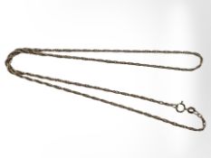 A 9ct yellow gold rope twist necklace, length 49 cm CONDITION REPORT: 3.