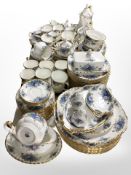 One hundred and thirty pieces of Royal Albert Moonlight Rose tea,