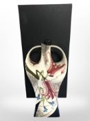 A Black Ryden twin handled 'Stormcloud' vase, designed by Sian Leeper, limited edition No.