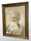 Danish School : Portrait of a gentleman with a white beard, watercolour, 34 cm x 46 cm.