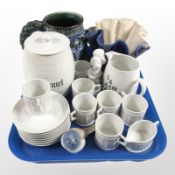 A group of Royal Copenhagen porcelain coffee cans and saucers,
