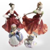 Four Royal Doulton Lady figures - Ninette, Stephanie,