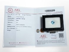 A natural blue topaz heart faceted cut loose gemstone, 8.64ct, with certifiation.