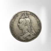 A Victorian 1890 silver crown.