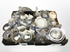 A group of Ringtons blue and white ceramics, assorted tea china including Royal Wessex,