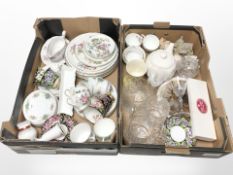 Assorted tea and dinner china including Wedgwood Charnwood pattern,