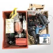 A quantity of power tools including Black & Decker, Powercraft,