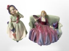 Two Royal Doulton figures, 'Sweet and 20' HN1589 and 'Babie' HN1679.