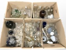 A large quantity of 20th century drinking glasses, decanters,