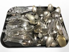 A large quantity of assorted EPNS flat wares