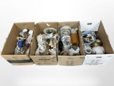 A large quantity of 20th century ceramics, ornaments, pottery steins,