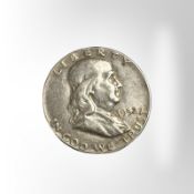 A United States of America 1952 half dollar.