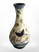 A modern Moorcroft 'Sweet Thief' vase, designed by Rachel Bishop, dated 2000, height 16 cm,