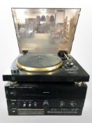 A Rotel stereo amplifier RB-850, control amplifier RC-850 and stereo tuner RT-850A,