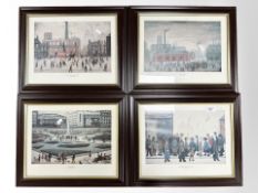 After Lawrence Stephen Lowry (British, 1887-1976) : 'Coming home from the mill',