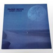 A vinyl LP record 'Pagan Moon' by Jacques Loussier, with inscription to front cover in biro.