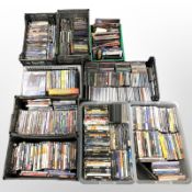 A large quantity of Cds, DVDs,