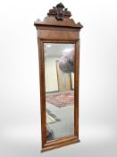 A 19th century continental mirror, 44 cm x 134 cm.