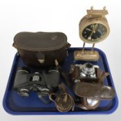 A pair of Wilkinson 10 x 40 binoculars, Voigtlander camera,