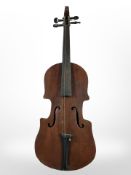 A 20th century continental violin with one piece 14 1/4