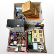 A concertina sewing box,