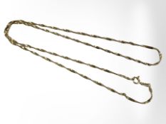 A 9ct yellow gold necklace, length 40 cm CONDITION REPORT: 1.