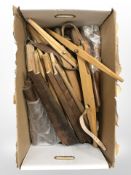 A quantity of 20th century Scandinavian furniture legs (one box)