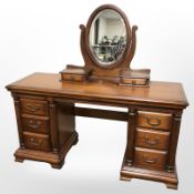A reproduction mirror back dressing table,