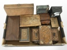 Several boxes including Italian jewellery box in the form of books,