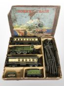 A Hornby tin plate train set.