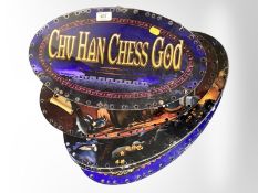 Five plastic gaming machine panels,