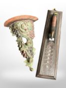 A Scandinavian painted pine mangle board,