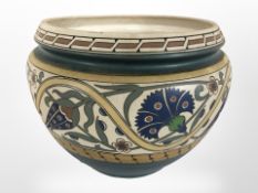 A Burslem pottery jardiniere,