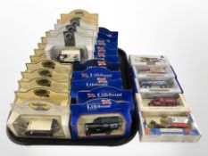 A collection of Lledo Oxford and other diecast delivery vans,