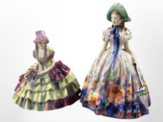 Two Royal Doulton figures, 'Easter Day' HN2039 and 'Chloe' HN1470.