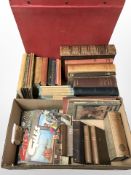 Antique and later volumes including Pelican books, Victorian leather bound bibles, GIles annuals,