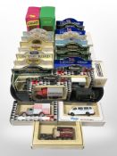 A collection of die cast delivery vans including Matchbox, Tetley, Branston, Lledo etc,