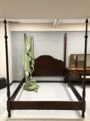 A Stag Queen size four poster bed frame