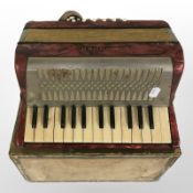 A Hohner Mignon II piano accordion