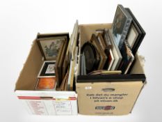 Assorted 20th century pictures, prints, oils on canvas,