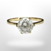 A 14ct gold solitaire dress ring, size U CONDITION REPORT: 3.