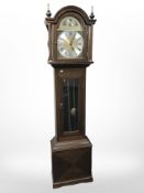 A Tempus Fugit longcase clock with pendulum and weights,