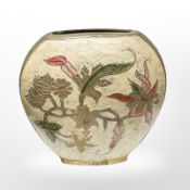 An Indian enamelled brass vase,