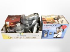 A Kenwood smoothie maker, further mixer, slow cooker, etc.