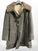 A vintage sheepskin-lined jacket
