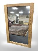 A pine rectangular mirror, 120 cm x 80 cm.